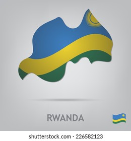The flag of the country in the form of borders