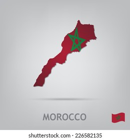 The flag of the country in the form of borders
