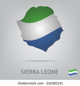 The flag of the country in the form of borders