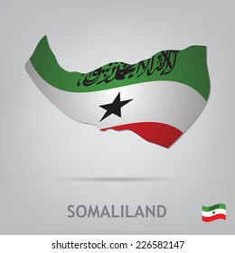 The flag of the country in the form of borders
