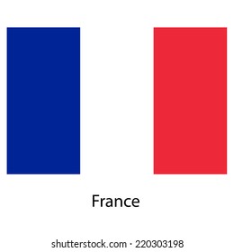 Flag  of the country  franse. Vector illustration.  Exact colors. 