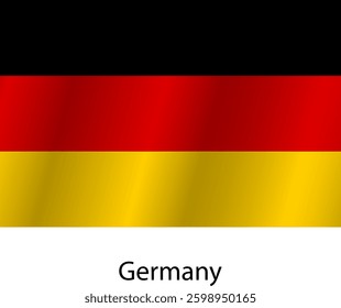 Flag of the country Germany on a white background.
