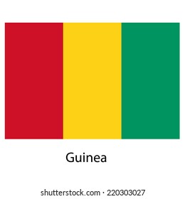 Flag  of the country  guinea. Vector illustration.  Exact colors. 