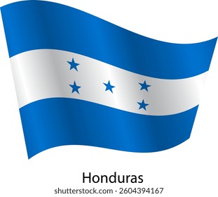 Flag of the country Honduras on a white background.
