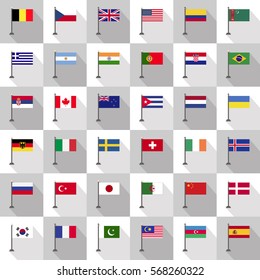 Flag Country Icon Vector Illustration