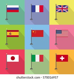 Flag country icon vector illustration