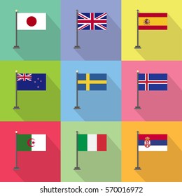 Flag country icon vector illustration