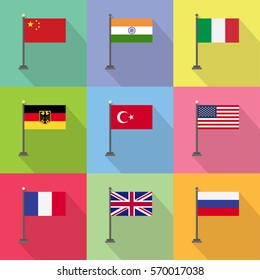 Flag country icon vector illustration