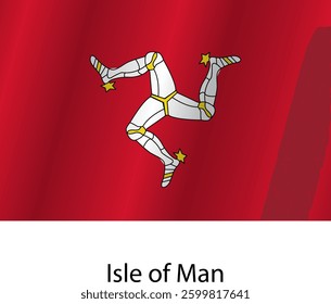 Flag of the country Isle of Man on a white background.