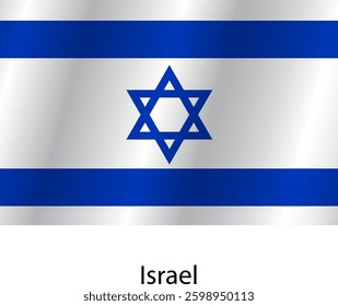 Flag of the country Israel on a white background.