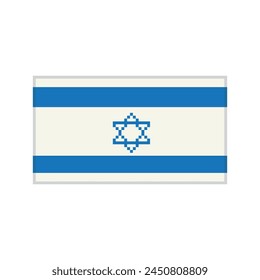 Flag of the country of Israel, pixel art