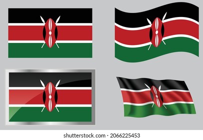 Bandera del país de Kenia