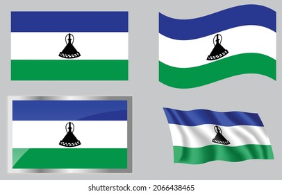 Bandera del país de Lesotho