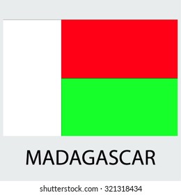 Flag of the country Madagascar Madagascar