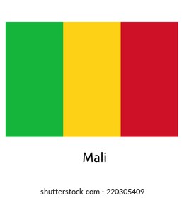 Flag  of the country  mali. Vector illustration.  Exact colors. 