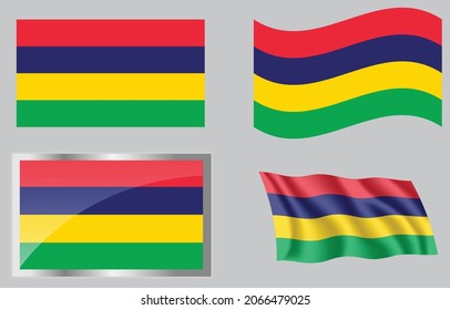 Flag of the Country of Mauritius