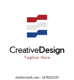 Flag Of Country Moving Creative Logo