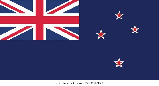 Flag of the country new zeland. Vector illustration. Exact colors