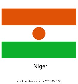 Flag  of the country  niger. Vector illustration.  Exact colors. 