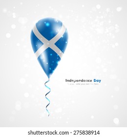 Flag of the country on balloon. Celebration and gifts. Balloons of the national day. Flag of Scotland