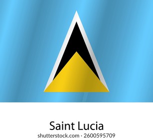 Flag of the country Saint Lucia on a white background.