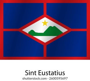 Flag of the country Sint Eustatius on a white background.