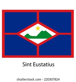 Flag  of the country  sint eustatius. Vector illustration.  Exact colors. 