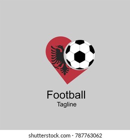 flag country and soccer ball