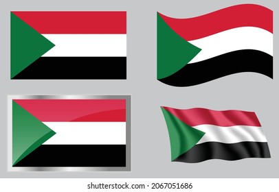 Flag of the country of Sudan