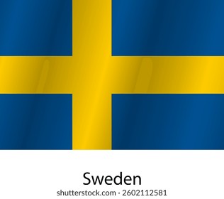 Flag of the country Sweden on a white background.