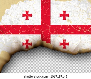 flag country torn paper burning