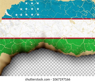 flag country torn paper burning