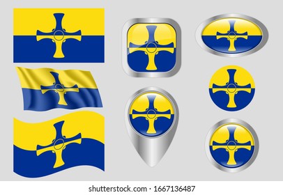 Bandera del condado de Durham, Inglaterra