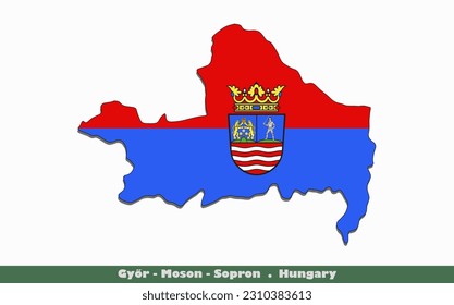 Győr-Moson-Sopron Flag - County of Hungary