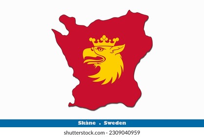 Bandera Skåne - Condado de Suecia