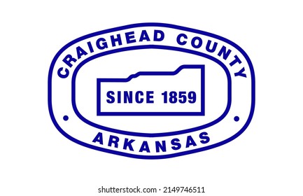 Flag of Craighead County, Arkansas, USA.
