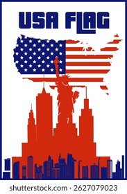 Flag creative of United States of America