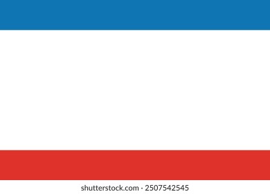 Bandera de Crimea. Bandera blanca con rayas rojas y azules. Símbolo estatal de la República de Crimea.