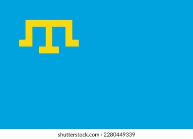 Personas tártaras de la bandera de Crimea. Ilustración del vector