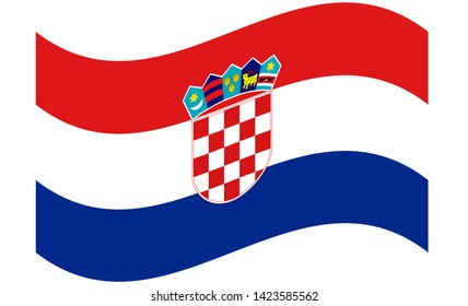 Flag of Croatia. Accurate dimensions, element proportions and colors.