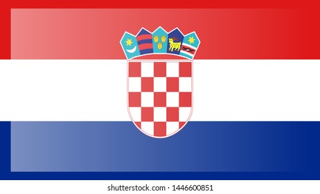 Flag of Croatia. Accurate dimensions, element proportions and colors.