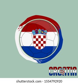 Flag of Croatia, Football championship banner, Vector illustration of abstract soccer ball with Croatian national flag colors vector design design