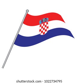 Flag of Croatia. Croatia Icon vector illustration,National flag for country of Croatia isolated, banner vector illustration. Vector illustration eps10.