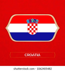 flag of Croatia is made in Football style