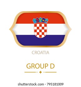 The flag of Croatia is made in the style of the Football World Cup