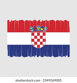 Flag of Croatia national country symbol vector illustration