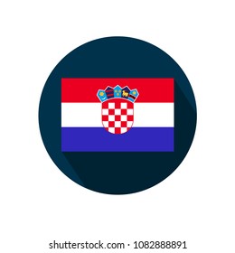 Flag of croatia on a white background