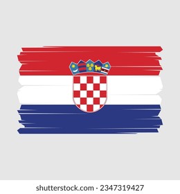 Bandera de Croacia con fondo transparente