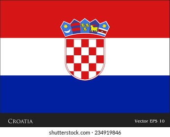 Flag of Croatia. Vector. Accurate dimensions, element proportions and colors.