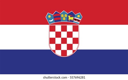 Flag of Croatia. Vector. Accurate dimensions, element proportions and colors.